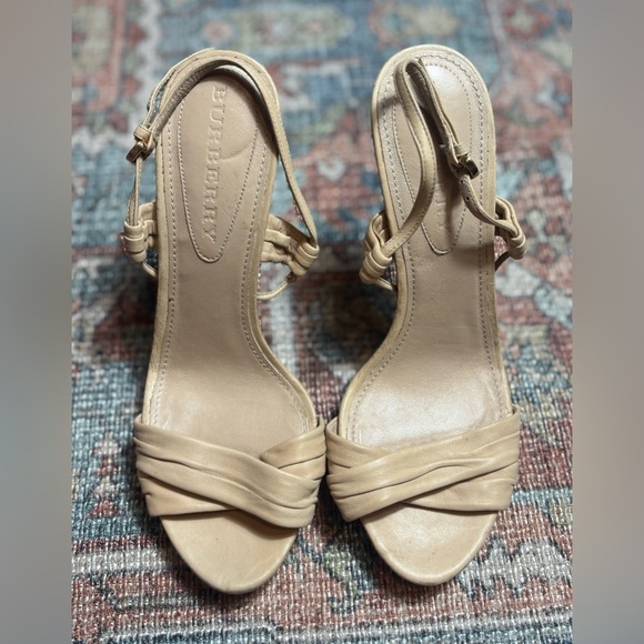 Burberry Leather Slingback Sandals – Size 8 - Picture 1 of 9
